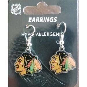 Chicago‎ Blackhawks Dangler Earrings NEW Ships next day